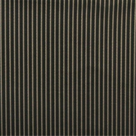 FINE-LINE 54 in. Wide Black- Striped Jacquard Woven Upholstery Fabric - Black FI2947441